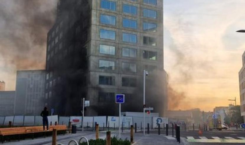 Metz : incendie sur le chantier de l'hôtel Starck