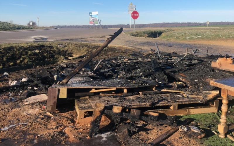 Aumetz : le local des Gilets Jaunes à nouveau détruit par les flammes