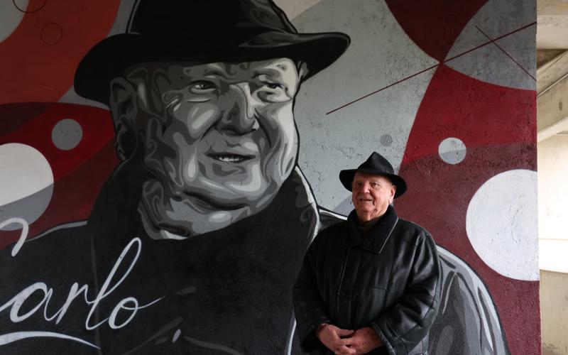 Carlo Molinari sur les tribunes du FC Metz