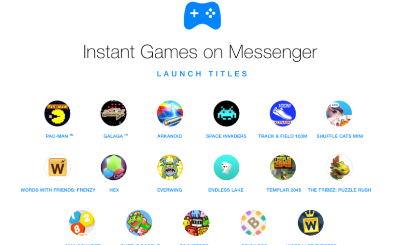 Facebook intègre des minis jeux dans Messenger