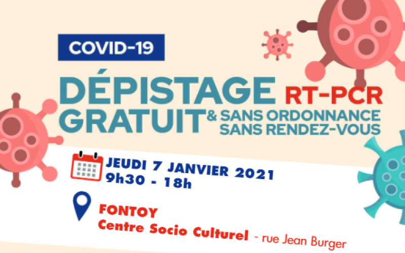 Fontoy : dépistage COVID gratuit le 7 janvier