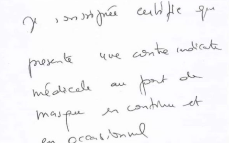 Grand-Est : de faux certificats médicaux contre le port du masque