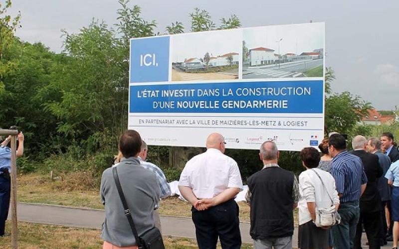 Maizières-lès-Metz : la première posée pour la nouvelle gendarmerie