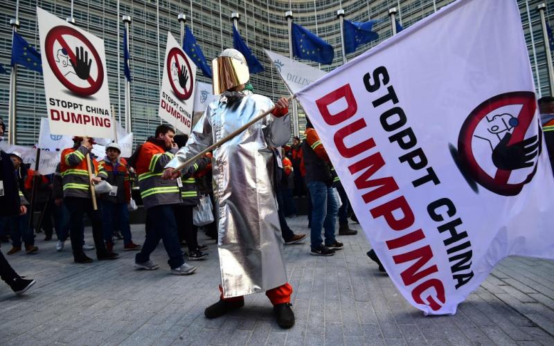 Manifestations à Bruxelles : les aciéristes en colère