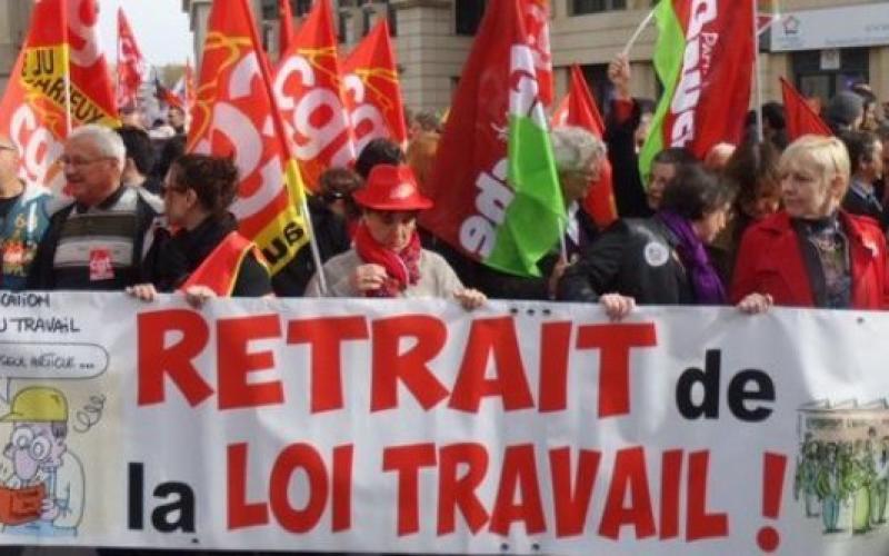 Manifestations et grèves contre la réforme du code du travail aujourd'hui