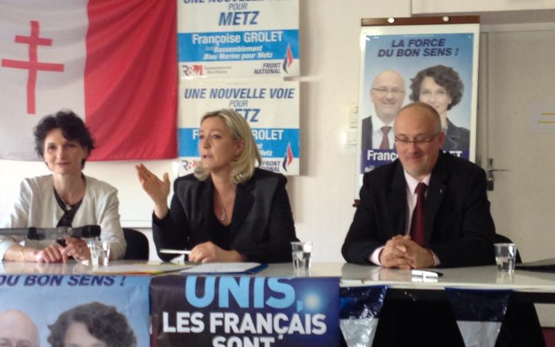 Metz : Marine Le Pen venue soutenir la candidate FN