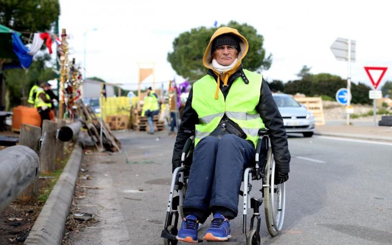 Metz : mobilisation des gilets jaunes ce matin en faveur de leurs compagnons handicapés