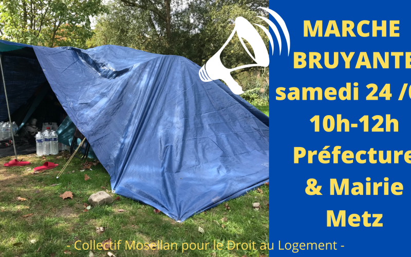 Metz : une marche bruyante pour la famille Manguana, condamnée à vivre sous une tente