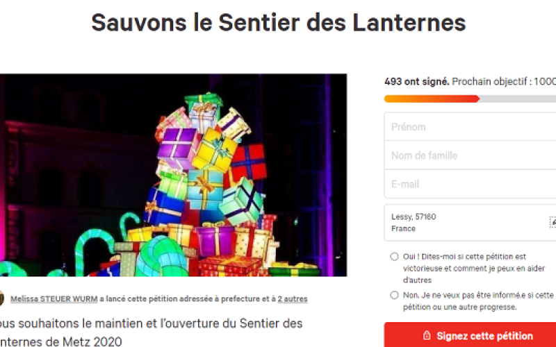 Metz : une pétition pour "Sauver le sentier des Lanternes" 