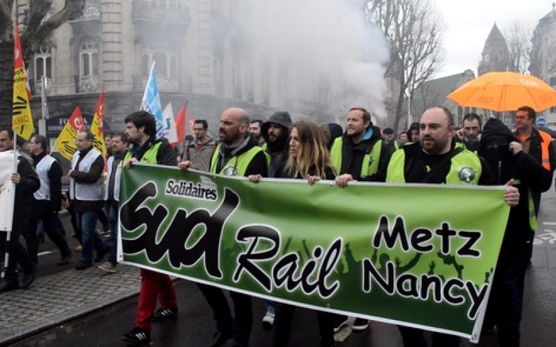 VIDEO : 250 cheminots ont manifesté à Metz