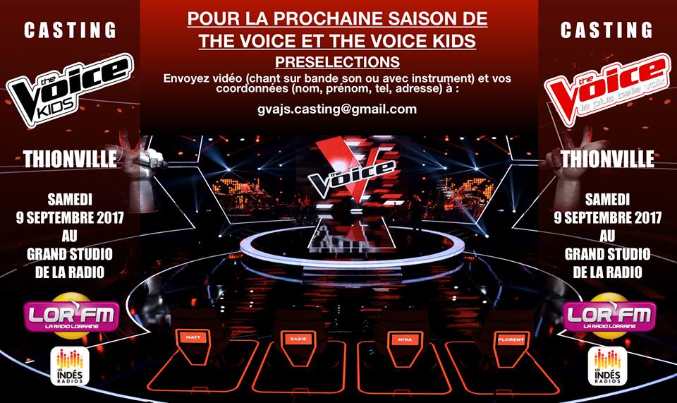 CASTING à LORFM  : Et si le prochain gagnant de The Voice et The Voice Kids, c'était vous ?