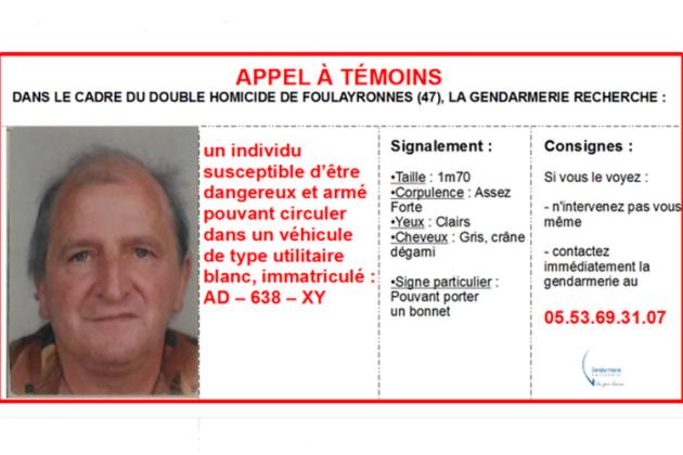 Couple tué près d'Agen: la gendarmerie a interpellé le tireur présumé