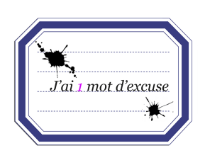 Des mots d'excuse étonnants
