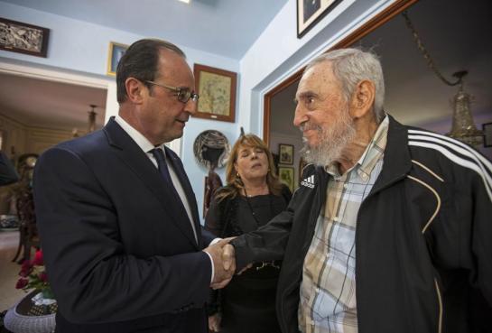 François Hollande a rencontré Fidel Castro