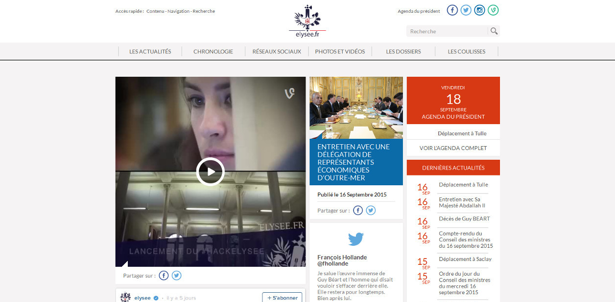 L'Elysée soigne sa communication en vue de 2017