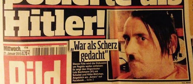 Le leader du mouvement anti-islam allemand pose en Hitler dans la presse