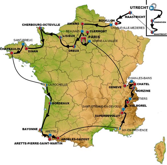 Le tracé du Tour de France 2015 dévoilé