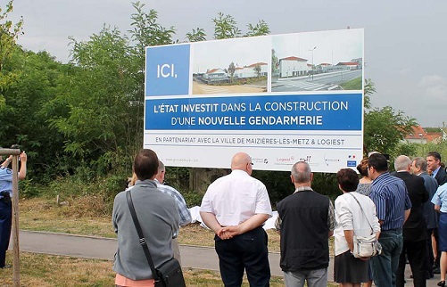 Maizières-lès-Metz : la première posée pour la nouvelle gendarmerie