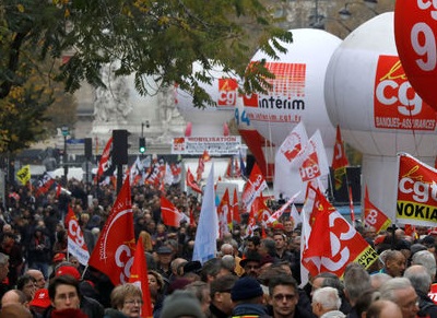 Manifestation à Metz aujourd'hui en marge de la journée nationale de grève