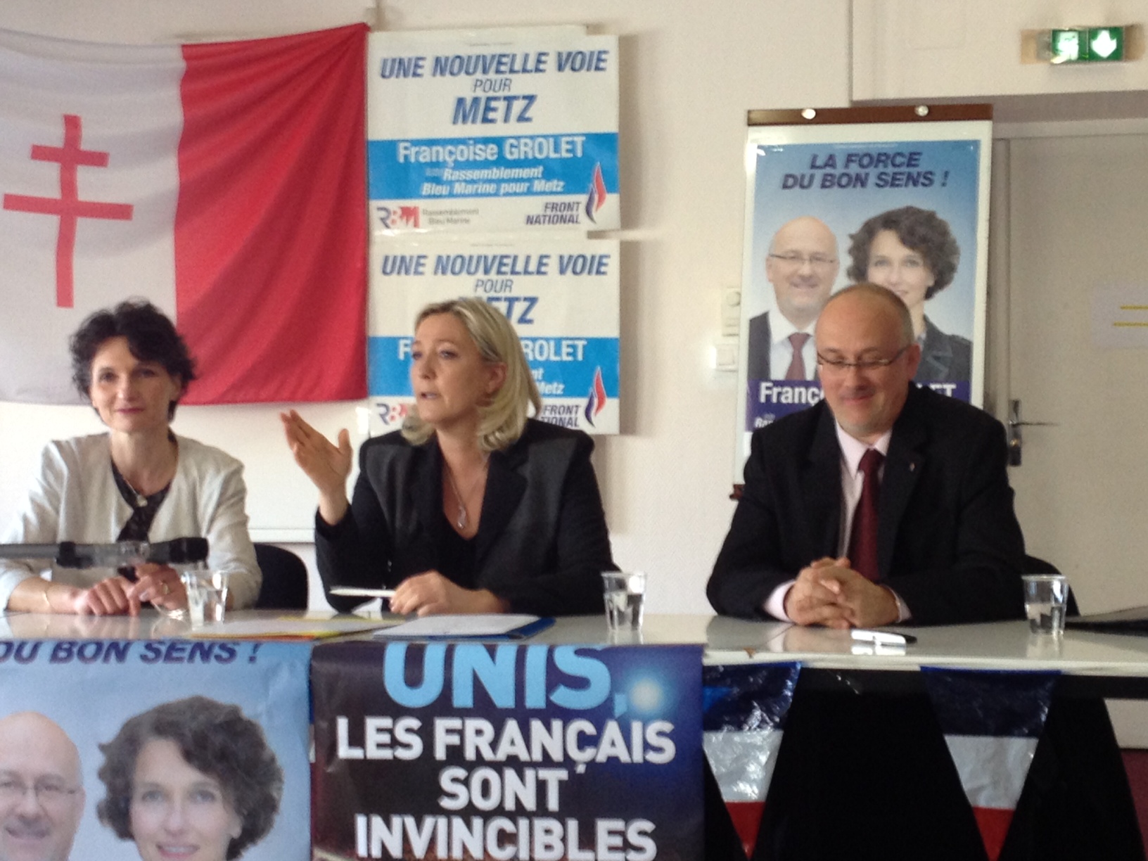 Metz : Marine Le Pen venue soutenir la candidate FN