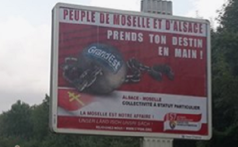 Metz : Une affiche incite la fusion Alsace-Moselle
