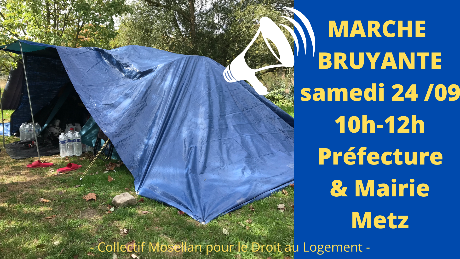 Metz : une marche bruyante pour la famille Manguana, condamnée à vivre sous une tente