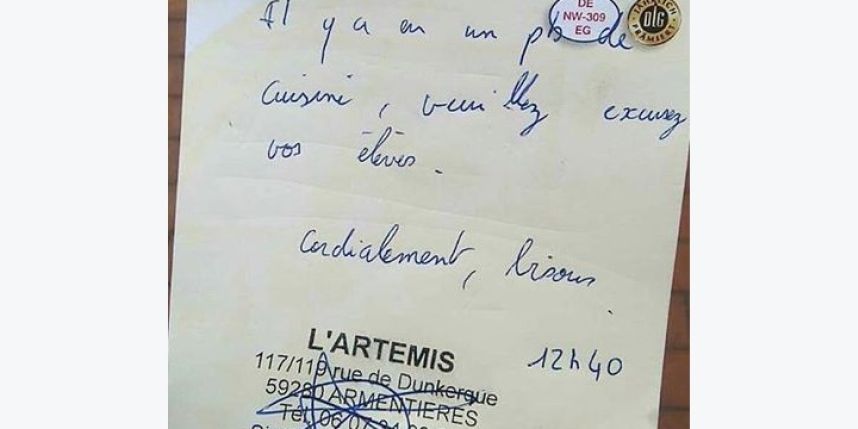 Mot d'excuse à emporter