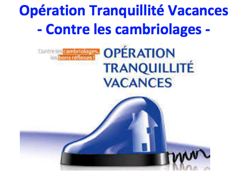 Opération Tranquillité Vacances : quelques conseils pour partir en toute sérénité !