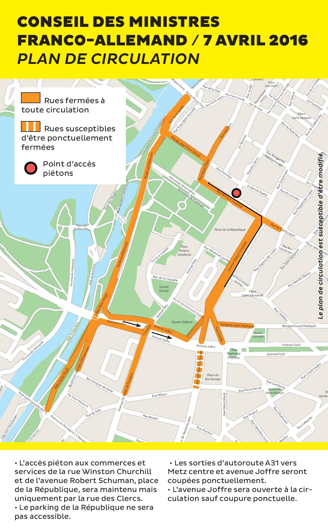 Sommet Franco-Allemand : fortes perturbations à prévoir le 07 avril