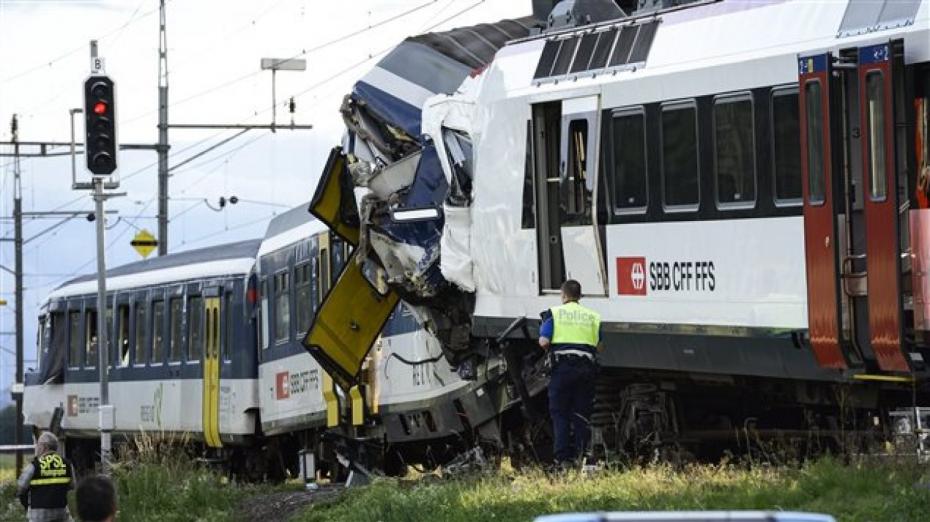Suisse : plusieurs blessés dans une collision entre deux trains