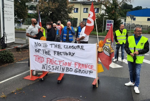 TMD Friction : les salariés manifestent à Leverkusen