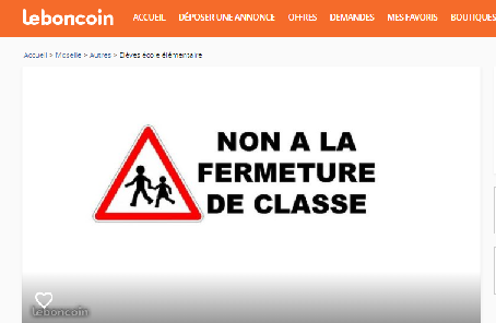 Une école mosellane cherche des élèves sur Leboncoin !